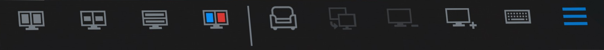 Below-monitor controls
