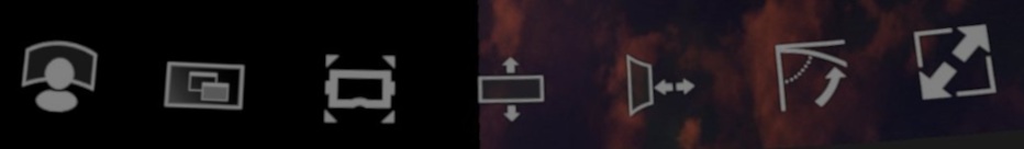 Above-monitor controls